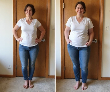 Foto anonima della stessa persona dopo un percorso nutrizionale